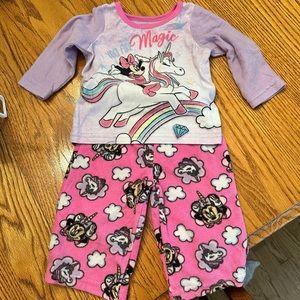 5/$20 Disney Minnie Mouse 12 month Pajama Shirt and Pants